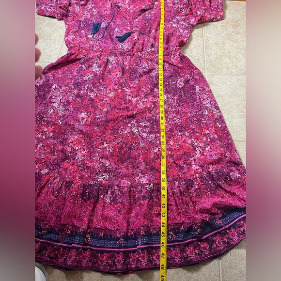 FRYE AND CO Pink Floral Tie Front Sundress, Size XXL - Picture 12 of 14